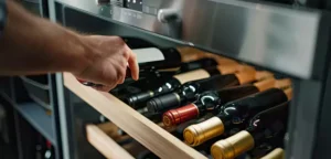 almacenaje de botellas en tiendas de vinos